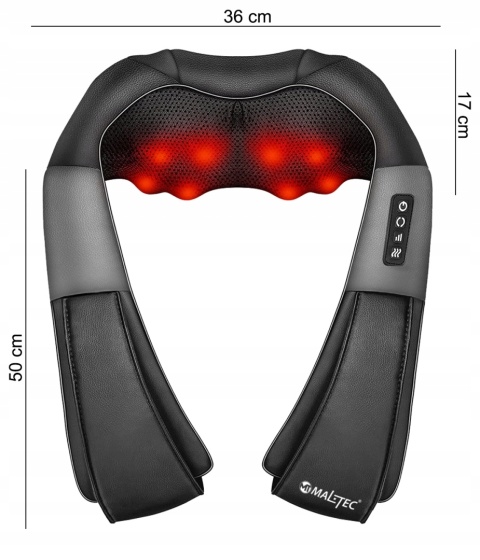 MASAŻER DO SZYI KARKU CIAŁA STÓP PLECÓW SHIATSU PAS MASUJĄCY GRZEJĄCY