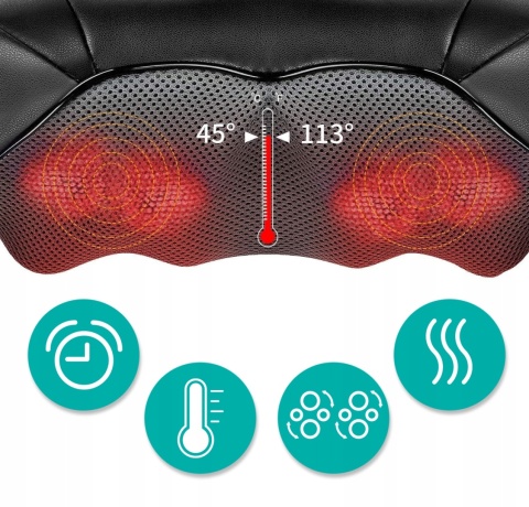 MASAŻER DO SZYI KARKU CIAŁA STÓP PLECÓW SHIATSU PAS MASUJĄCY GRZEJĄCY