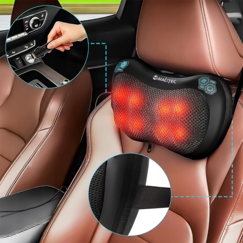 MASAŻER PODUSZKA MASUJĄCA SHIATSU DO PLECÓW KARKU NÓG CIAŁA GRZEJĄCY