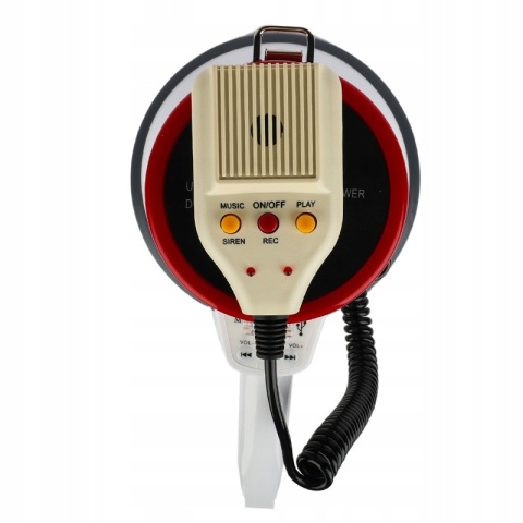 MEGAFON AKUMULATOROWY 50W DNA MEGA 2 USB BT MICRO SD SYRENA, ZASIĘG 400M