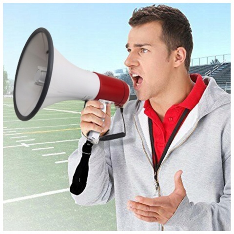 MEGAFON AKUMULATOROWY 50W DNA MEGA 2 USB BT MICRO SD SYRENA, ZASIĘG 400M