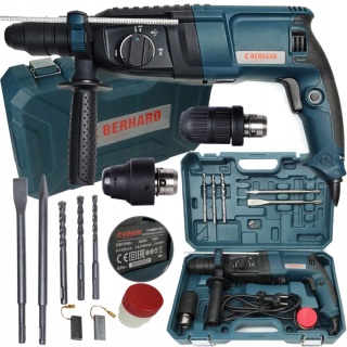 MŁOTOWIERTARKA BERHARD 2600W SDS+ DO KUCIA I WIERCENIA - KOMPLETNY ZESTAW
