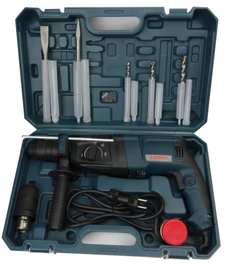 MŁOTOWIERTARKA BERHARD 2600W SDS+ DO KUCIA I WIERCENIA - KOMPLETNY ZESTAW