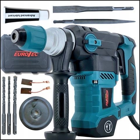 MŁOTOWIERTARKA SDS+ 2800W 6J TRZY TRYBY PRO ZESTAW WIERCEŁ I AKCESORIÓW