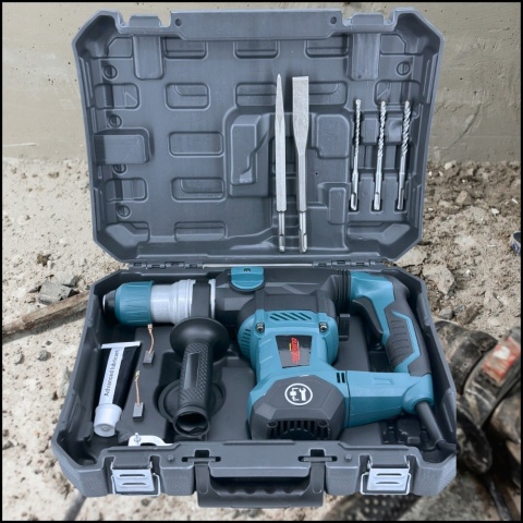 MŁOTOWIERTARKA SDS+ 2800W 6J TRZY TRYBY PRO ZESTAW WIERCEŁ I AKCESORIÓW