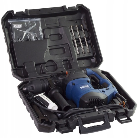 MŁOTOWIERTARKA UDAROWA FERM 1500W 6J SDS+ 4 FUNKCJE - DO PRAC REMONTOWYCH