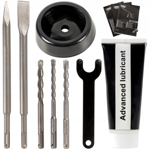 MŁOTOWIERTARKA UDAROWA FERM 1500W 6J SDS+ 4 FUNKCJE - DO PRAC REMONTOWYCH