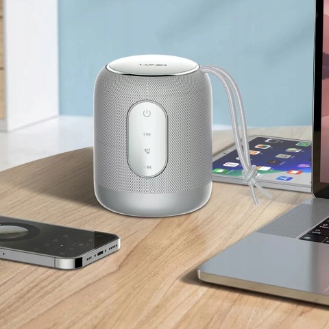 MOCNY GŁOŚNIK BLUETOOTH 5.0 5W PRZENOŚNY STEREO Z USB-C I SLOTEM MICRO SD