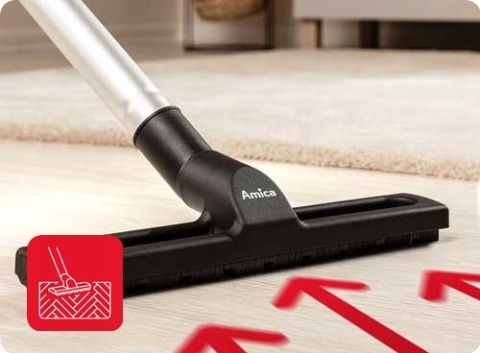 ODKURZACZ BEZWORKOWY AMICA Bagio Eco VM3046 900W SZCZOTKA DO PARKIETU