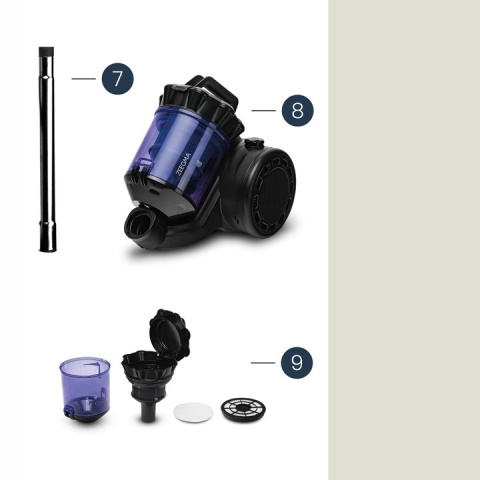 Odkurzacz BEZWORKOWY CYKLONOWY LEKKI MOCNY TURBO MOC 4000W HEPA ZEEGMA