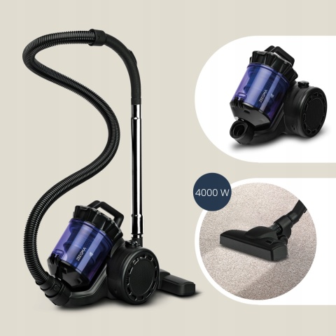 Odkurzacz BEZWORKOWY CYKLONOWY LEKKI MOCNY TURBO MOC 4000W HEPA ZEEGMA