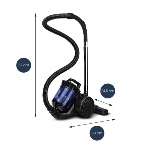 Odkurzacz BEZWORKOWY CYKLONOWY LEKKI MOCNY TURBO MOC 4000W HEPA ZEEGMA