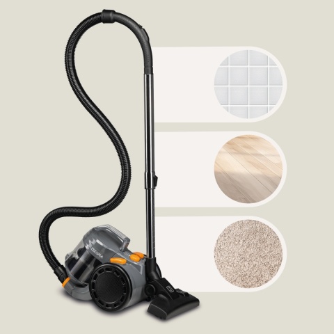 Odkurzacz BEZWORKOWY Cyklonowy 4000W klasa A Hepa Kompaktowy i Cichy Zeegma