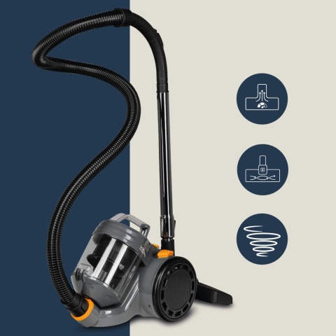 Odkurzacz BEZWORKOWY Cyklonowy 4000W klasa A Hepa Kompaktowy i Cichy Zeegma