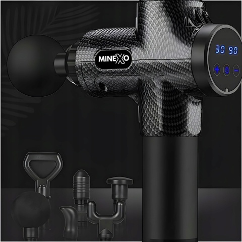 PISTOLET DO MASAŻU MASAŻER DO PLECÓW CIAŁA MASSAGE GUN MX PRO + 8 GŁOWIC