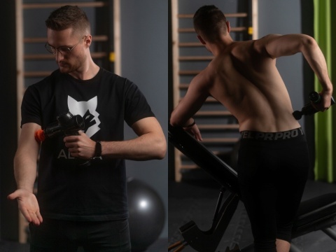 PISTOLET DO MASAŻU MASAŻER DO PLECÓW CIAŁA MASSAGE GUN PRO ALPHA