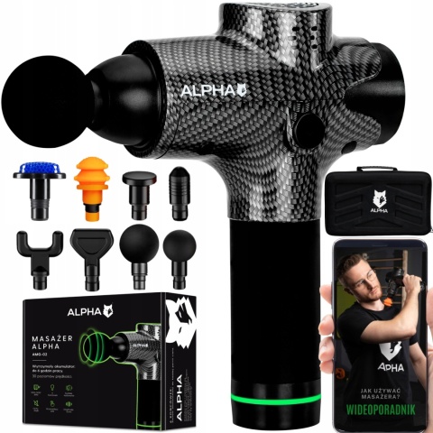 PISTOLET DO MASAŻU MASAŻER DO PLECÓW CIAŁA MASSAGE GUN PRO ALPHA