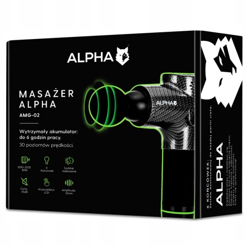 PISTOLET DO MASAŻU MASAŻER DO PLECÓW CIAŁA MASSAGE GUN PRO ALPHA