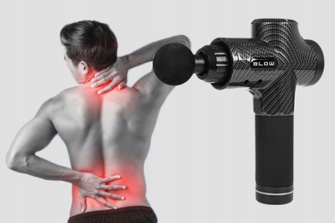 PISTOLET DO MASAŻU PLECÓW CIAŁA STÓP MASAŻER MASSAGE GUN 10 KOŃCÓWEK ZESTAW