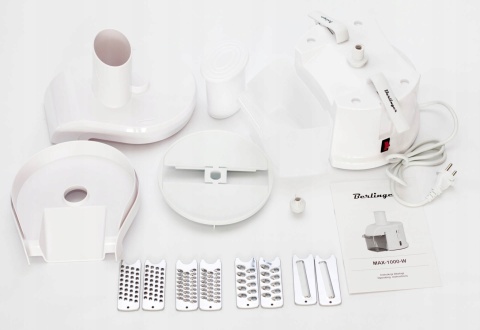 PROFESJONALNA TARKA DO ZIEMNIAKÓW BERLINGER 4W1 400W 1,3L MISA 80KG/H BIAŁA