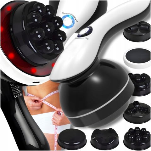 PROFESJONALNY PISTOLET DO MASAŻU WYSZCZUPLAJĄCY ANTYCELLULITOWY MASAŻER 9w1