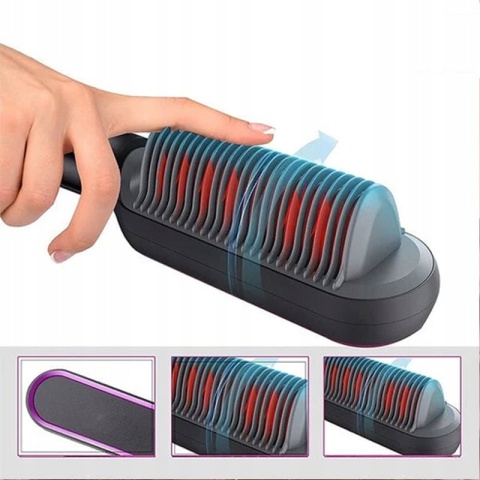 PROSTOWNICA 45W Z JONAMI UJEMNYMI, GRZEBIEŃ I SZCZOTKA DO STYLIZACJI WŁOSÓW