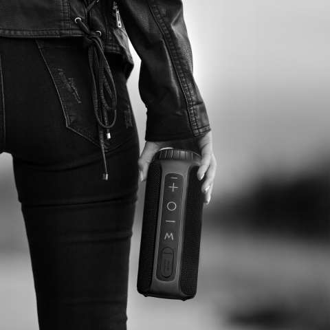 PRZENOŚNY GŁOŚNIK BLUETOOTH 5.0 20W IPX7 TWS SD USB AUX MOCNY BASS CZARNY