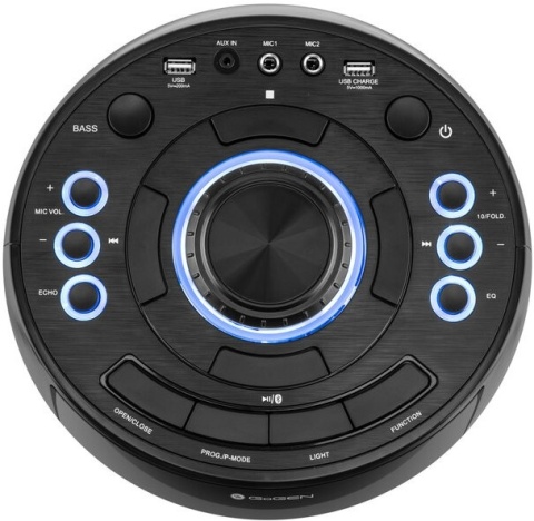 PRZENOŚNY GŁOŚNIK BLUETOOTH 90W DO KARAOKE, CD, FM, LED, Z MICROFONEM I LCD