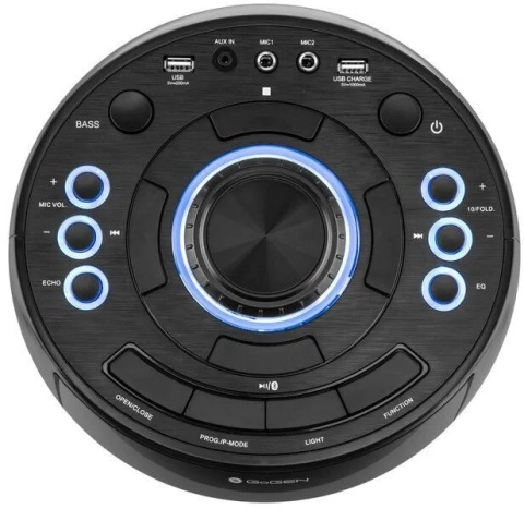 PRZENOŚNY GŁOŚNIK BLUETOOTH 90W DO KARAOKE, CD, FM, LED, Z MICROFONEM I LCD