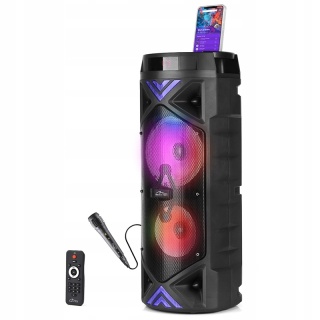 PRZENOŚNY GŁOŚNIK BLUETOOTH MEDIATECH FUNBOX KEG PRO 50W KARAOKE MP3/FM LED