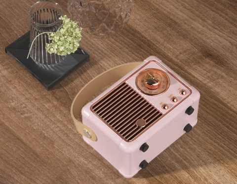 PRZENOŚNY GŁOŚNIK BLUETOOTH W STYLU RETRO VINTAGE 3W Z DŹWIĘKIEM I BASAMI