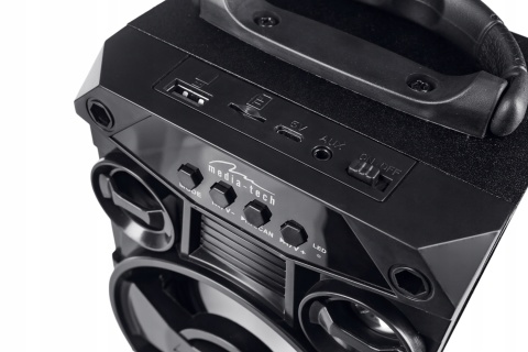 PRZENOŚNY GŁOŚNIK PARTYTECH CRANE BT 300W PMPO MP3 FM TWS IPX6 SUBWOOFER