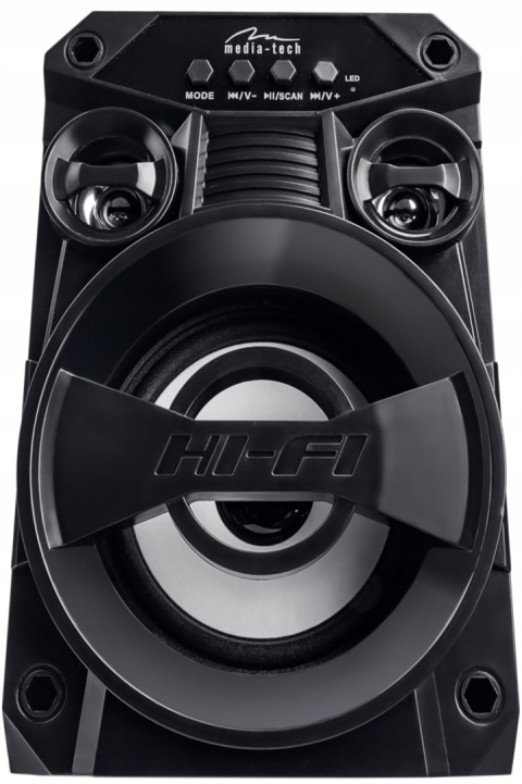 PRZENOŚNY GŁOŚNIK PARTYTECH CRANE BT 300W PMPO MP3 FM TWS IPX6 SUBWOOFER