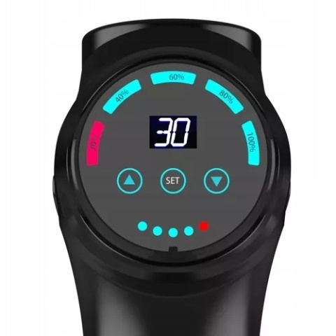 Pistolet do Masażu Masażer Gun Mocny do Ciała Pleców Wibracyjny 12 Końcówek