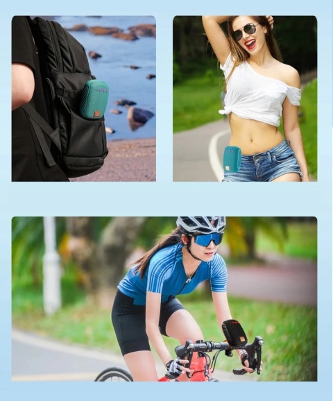 ROWEROWY GŁOŚNIK BLUETOOTH 5W USB/SD/F WODOODPORNY Z UCHWYTEM WYSOKA JAKOŚĆ