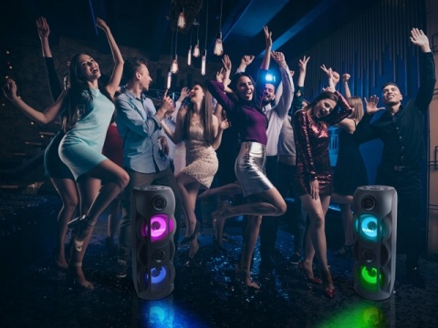 SVEN PS-720 GŁOŚNIK BLUETOOTH 80W TWS PRZENOŚNY SYSTEM AUDIO Z LED KARAOKE