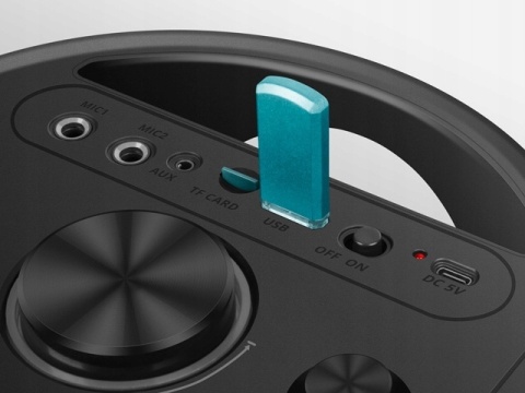 SVEN PS-720 GŁOŚNIK BLUETOOTH 80W TWS PRZENOŚNY SYSTEM AUDIO Z LED KARAOKE