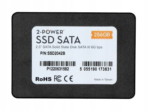 Dysk Ssd 2-Power 256Gb 2,5'' Sata Iii 7Mm Top Wydajność I Bezpieczeństwo