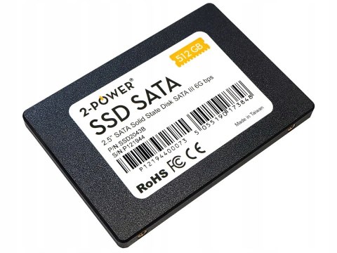 Dysk Ssd 2-Power 512Gb 2,5'' Sata Iii 7Mm Szybkość Wydajność Bezpieczeństwo