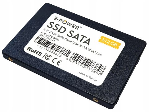Dysk Ssd 2-Power 512Gb 2,5'' Sata Iii 7Mm Szybkość Wydajność Bezpieczeństwo