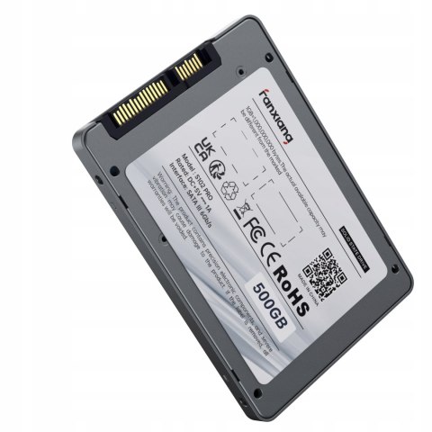 Dysk Ssd 500Gb Fanxiang S102pro Sata Iii 2,5 560/500Mb/S 3D Nand Aluminium