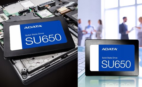 Dysk Ssd Adata Su650 512Gb Nand 3D + Slc, 520/450Mbps Ecc Sata Iii 2,5