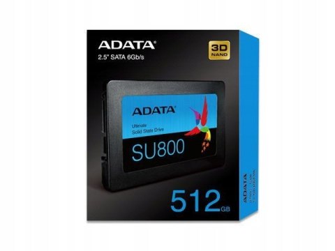 Dysk Ssd Adata Ultimate Su800 512Gb 2,5 Sata Iii 560/520Mb/S