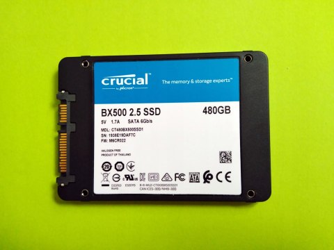 Dysk Ssd Crucial Bx500 480Gb Sata Iii 2,5'' 540/500Mb/S Wewn. Tbw 120Tb