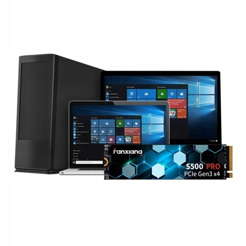 Dysk Ssd Fanxiang S500pro 256Gb M.2 Pcie3.0X4 Nvme 2800/1350 Mb/S 3D Nand
