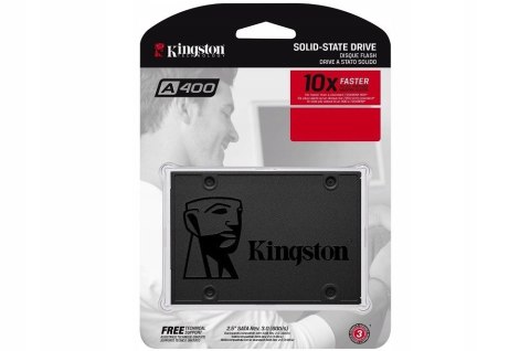 Dysk Ssd Kingston A400 480Gb 2,5 Sata Iii 500Mb/S Odczyt 450Mb/S Cichy