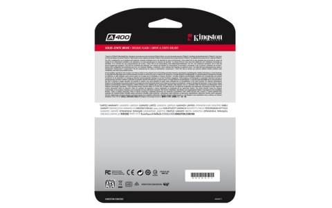 Dysk Ssd Kingston A400 480Gb 2,5 Sata Iii 500Mb/S Odczyt 450Mb/S Cichy