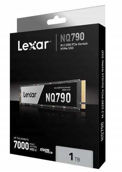 Dysk Ssd Lexar 1Tb M.2 Pcie Gen4 Nvme Nq790 7000/6000 Mb/S Ultra Wydajność