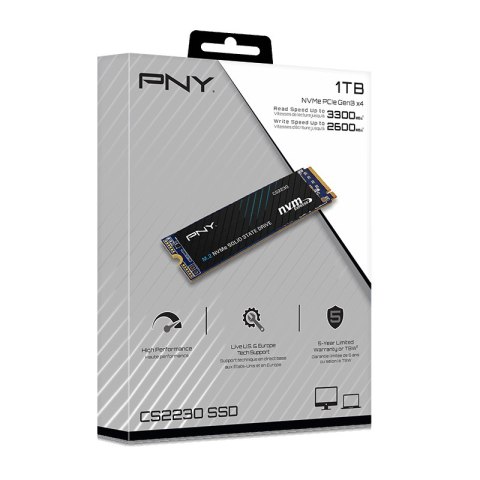 Dysk Ssd M.2 Nvme Pny Cs2230 1Tb Pci-Express 3300/2600 Czarny Do Komputera