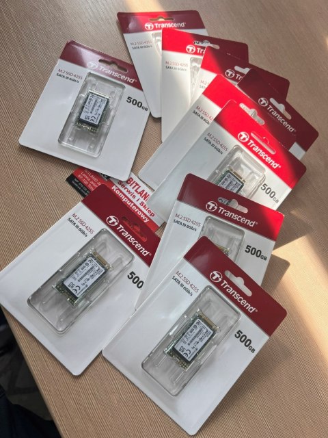Dysk Ssd M.2 Transcend 500Gb Sata Iii 2242 B+M Złącze 3D Nand